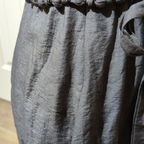 Ya Los Angeles Gray Rosette Braided Trim Side Zip Scoop Neck Dress Women's Sz S - Picture 6 of 12